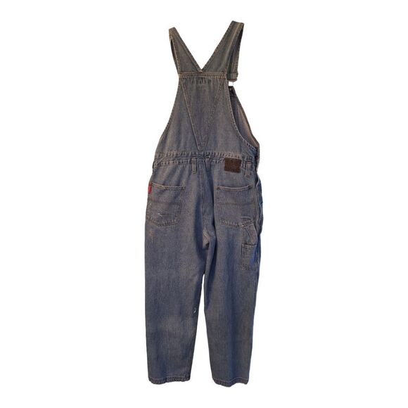 Vintage UnionBay Overalls Blue Jean Denim sz M Paint Spatter Unisex Union Bay - Picture 5 of 15
